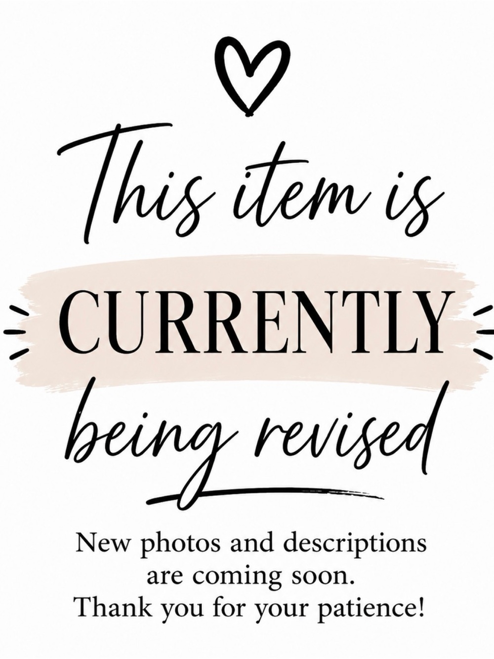 Updating this listing - temporarily unavailable